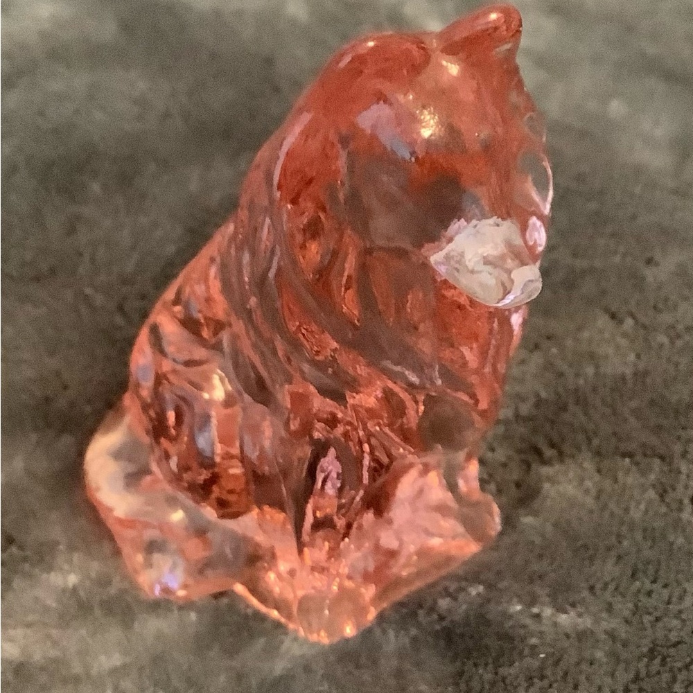 Moser “Rose”  Glass Collie Figurine 3” Collectible